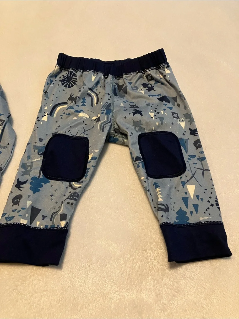 Patagonia Blue Forest Print Baby Bodysuit & Pants Capilene Set